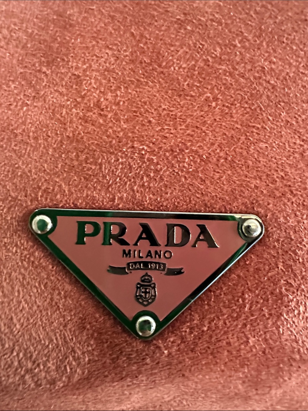 Authentic PRADA SUEDE SHOULDER BAG - Picture 2 of 14